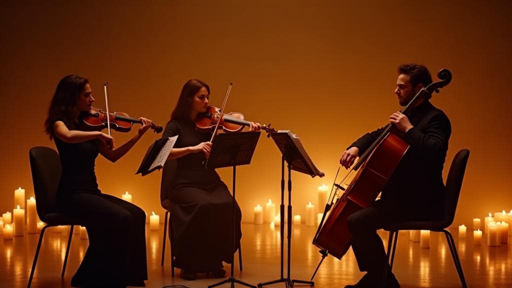 String quartet performing