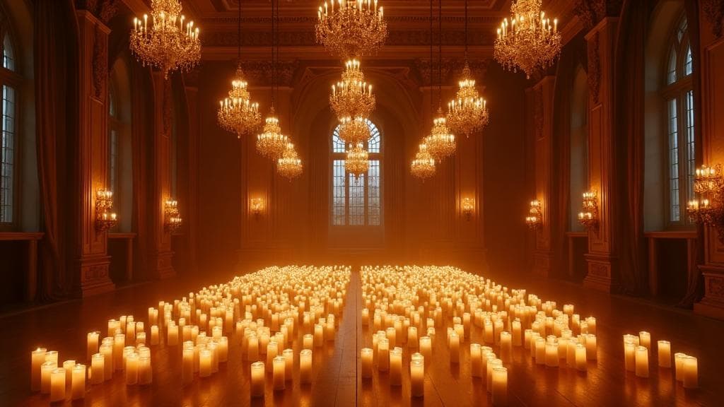 Candlelit ballroom venue