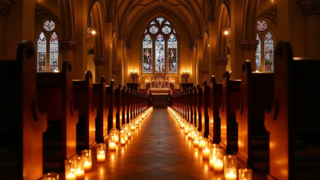 Candlelit church venue